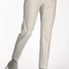 pantalone new york grigio/bianco