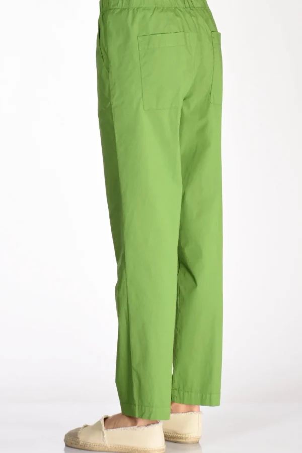 pantalone popeline verde