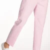 pantalone righe bianco/rosa