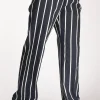 pantalone righe blu/bianco