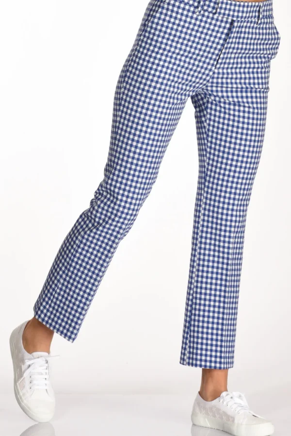 pantalone vichy bianco/blu