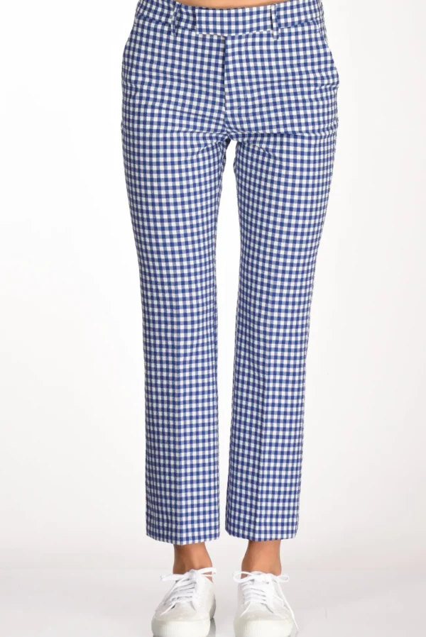 pantalone vichy bianco/blu