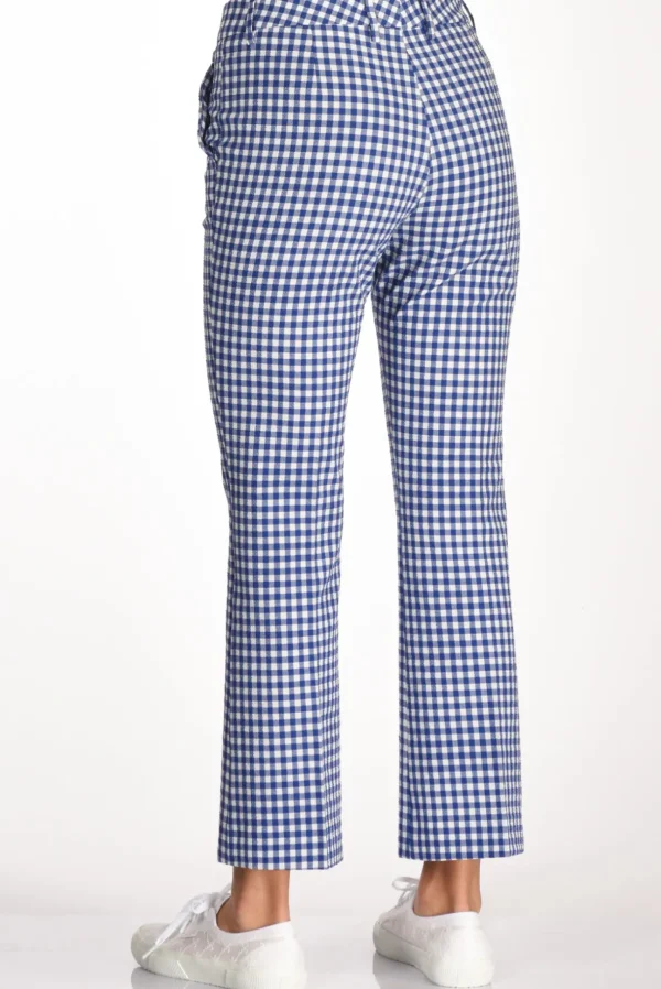 pantalone vichy bianco/blu