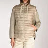 piumino bitessuto beige