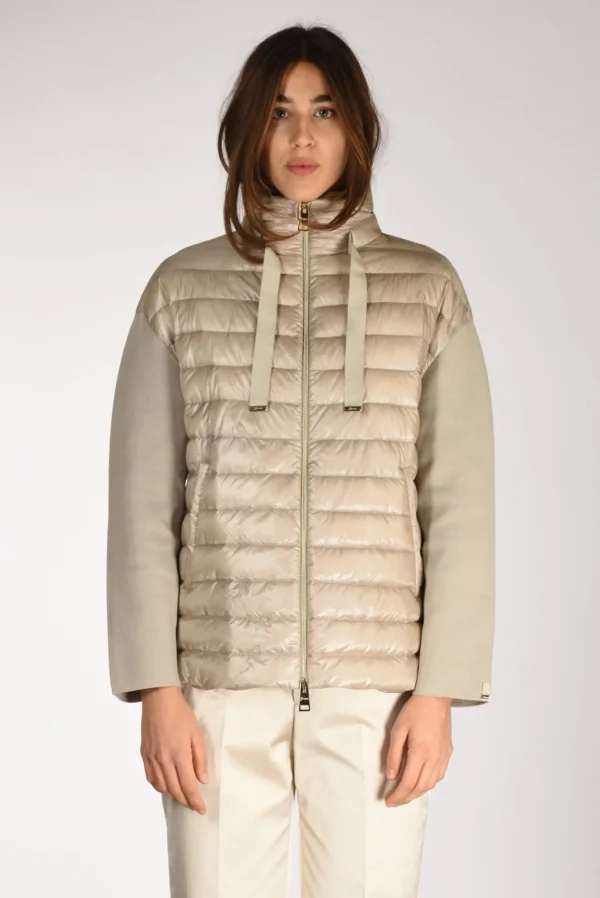 piumino bitessuto beige