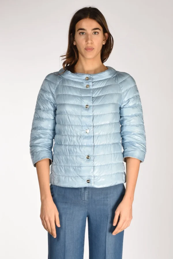 piumino doubleface azzurro/grigio
