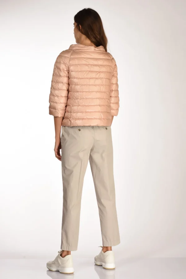 piumino doubleface rosa/beige