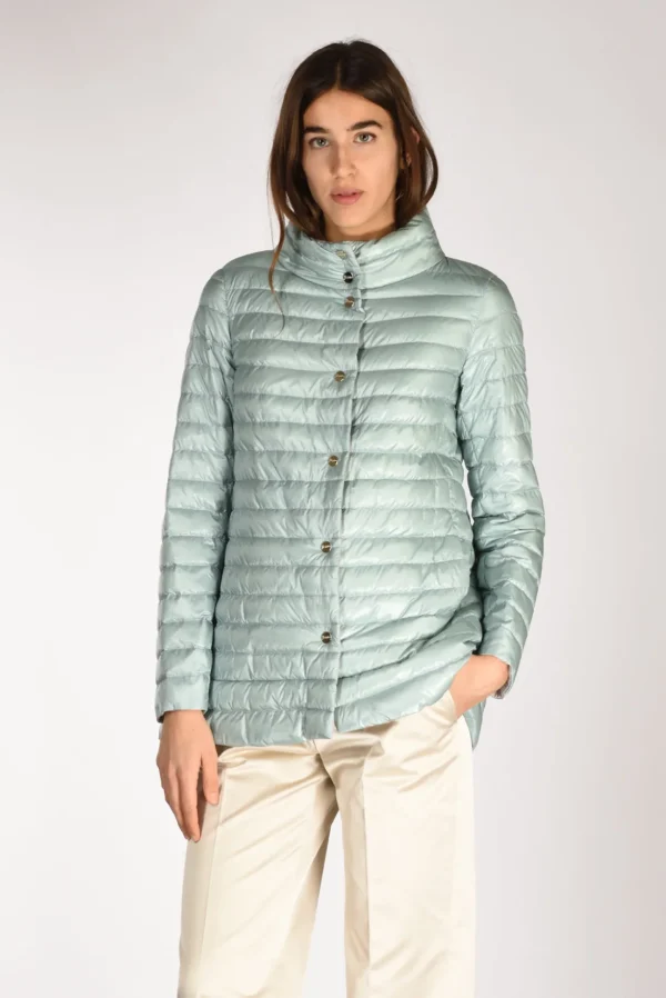 piumino reversibil azzurro/beige