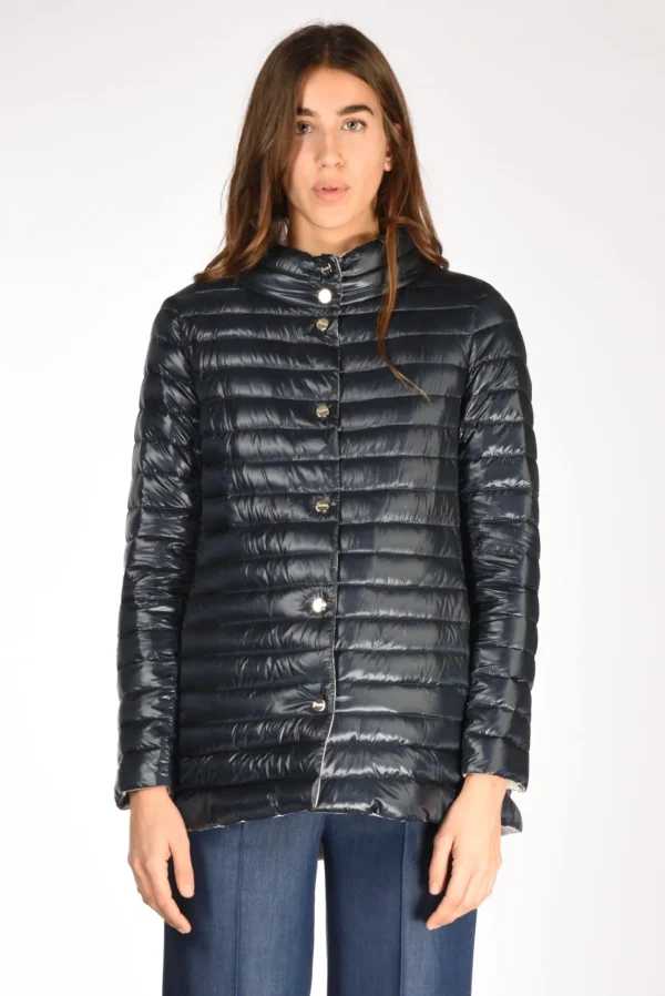 piumino reversibil blu/beige