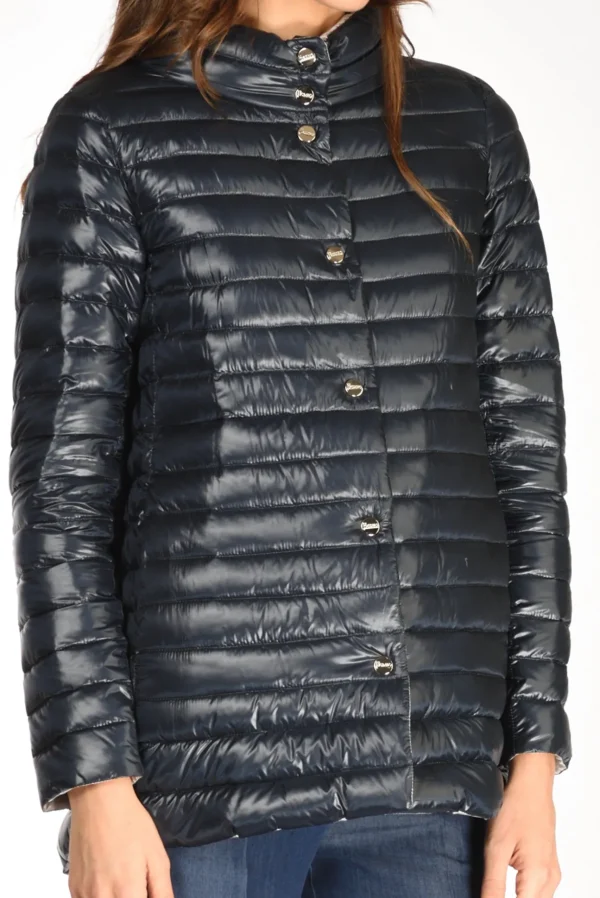 piumino reversibil blu/beige