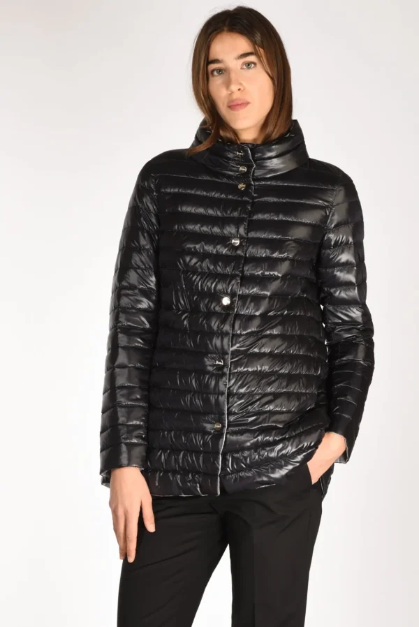 piumino reversibil nero/grigio
