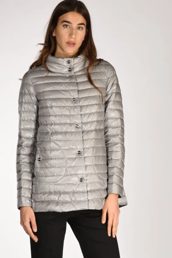 piumino reversibil nero/grigio