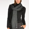 sciarpa patch grigio/nero