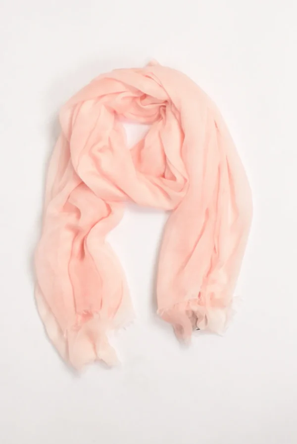 sciarpa sfrangiata rosa antico