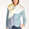 sciarpa stampa bianco/azzurro