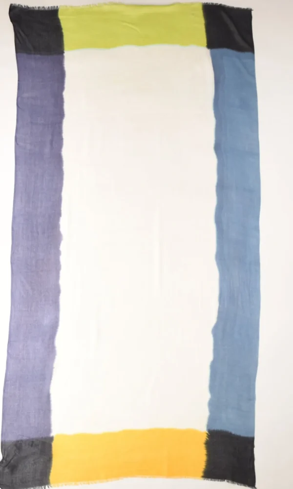 sciarpa stampa bianco/azzurro