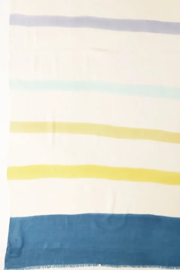 sciarpa stampa bianco/azzurro