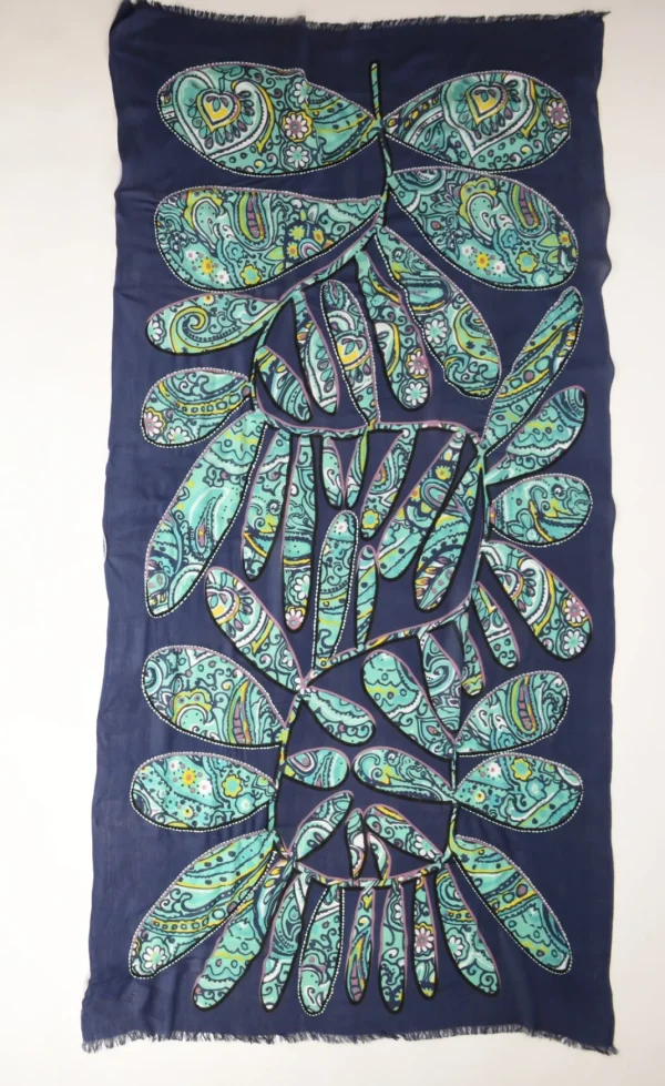 sciarpa stampa blu/azzurro