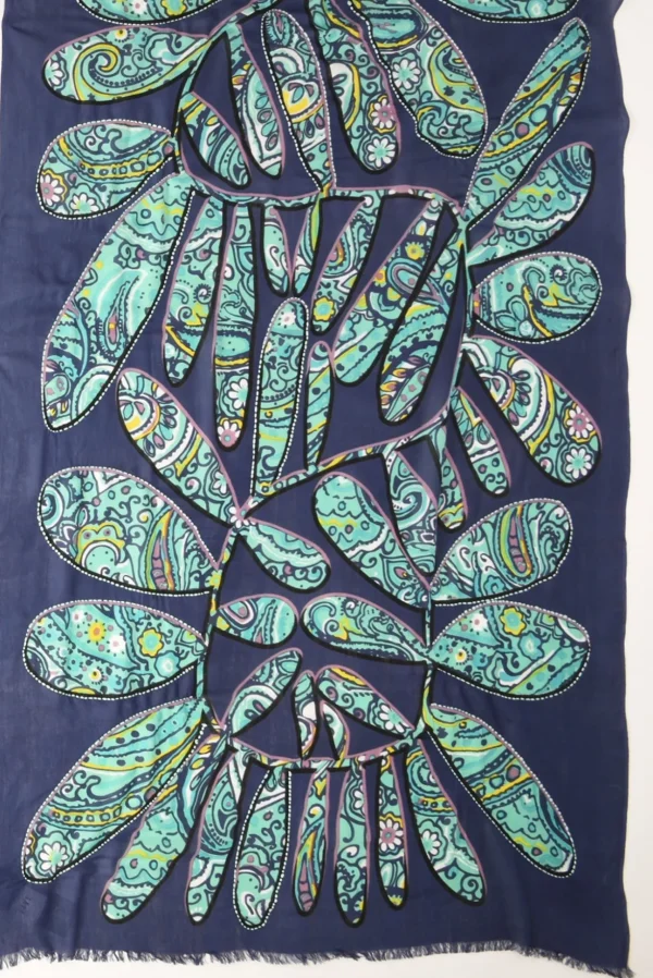 sciarpa stampa blu/azzurro