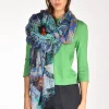 sciarpa stampa blu/multicolor