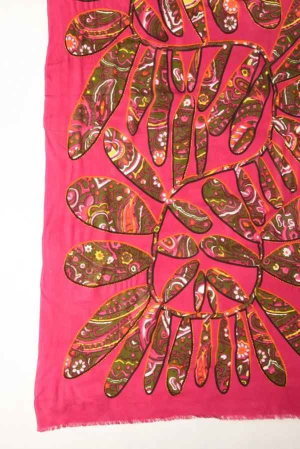 sciarpa stampa fucsia/verde