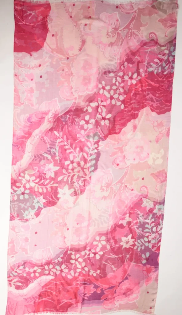 sciarpa stampa rosa/fucsia