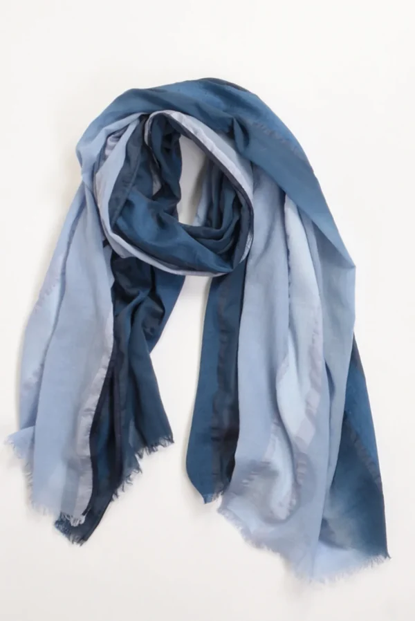 sciarpa stampata azzurro/blu
