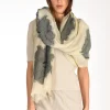 sciarpa stampata beige/grigio