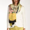 sciarpa stampata beige/multicolor