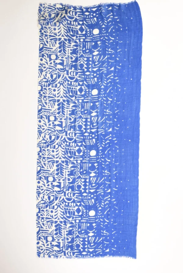 sciarpa stampata bluette