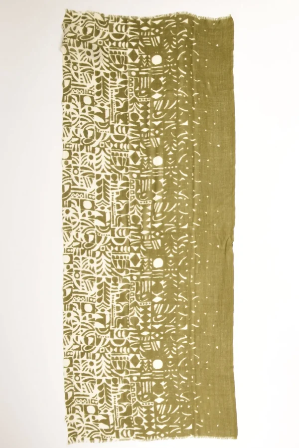 sciarpa stampata verde