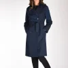 trench cintura blu