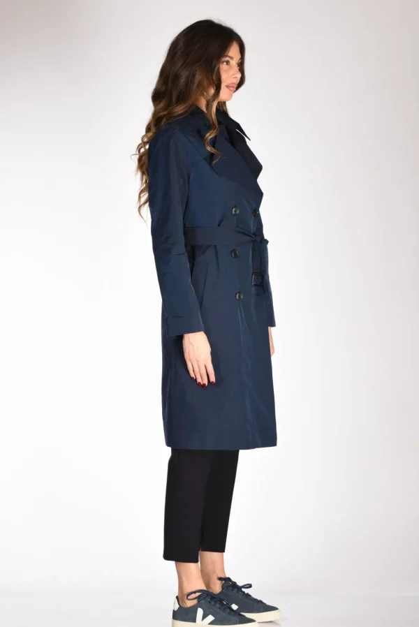 trench cintura blu
