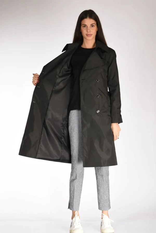 trench cintura nero