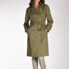 trench cintura verde
