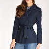 trench corto blu