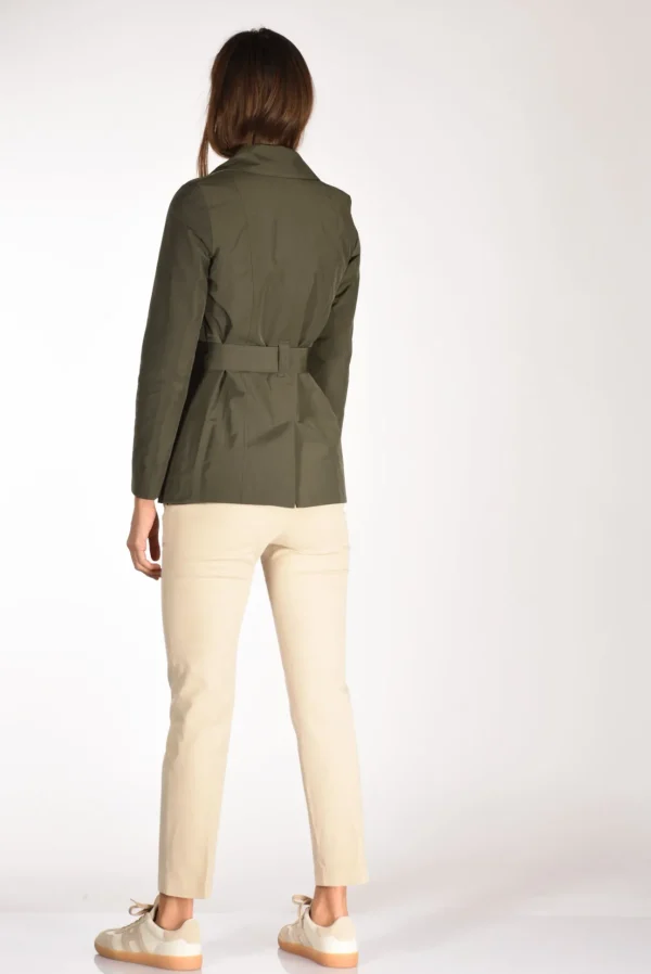 trench corto verde