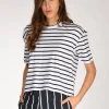 tshirt rigata bianco/blu