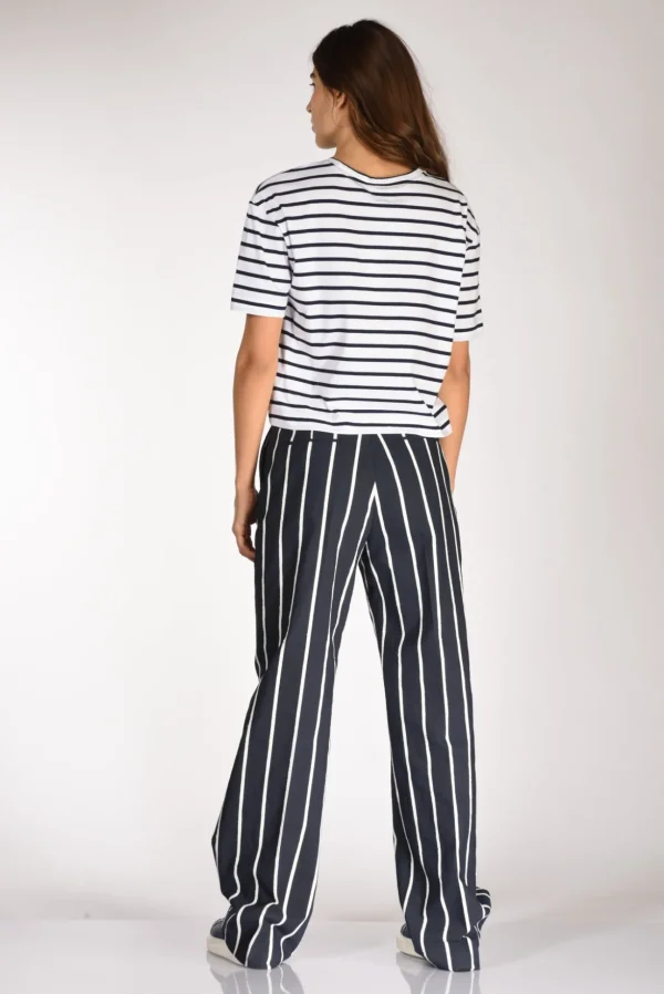 tshirt rigata bianco/blu