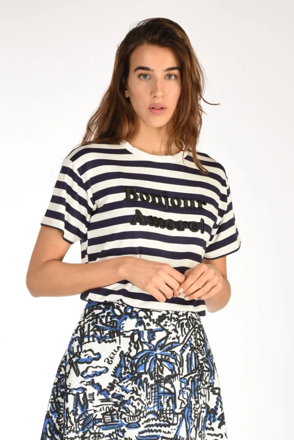 tshirt righe bianco/blu