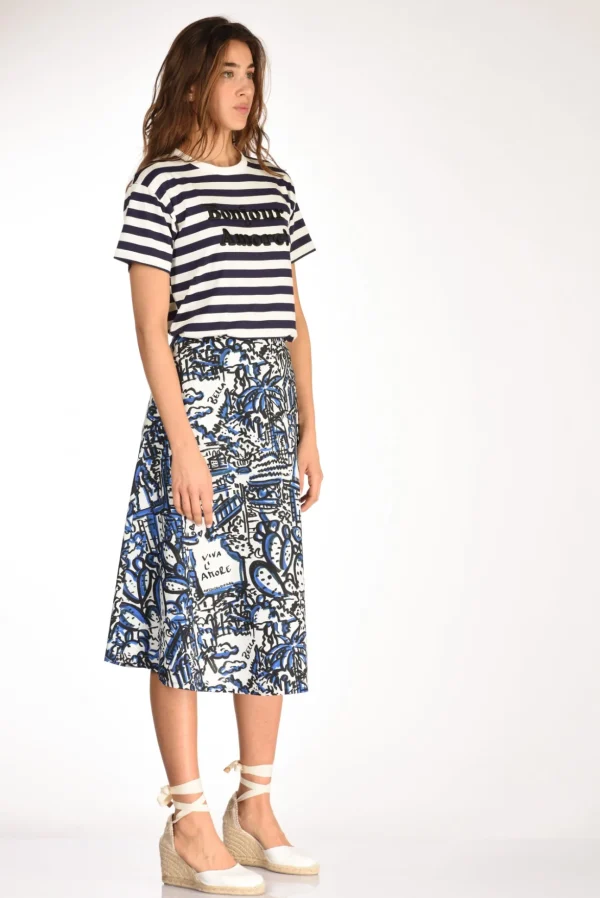 tshirt righe bianco/blu