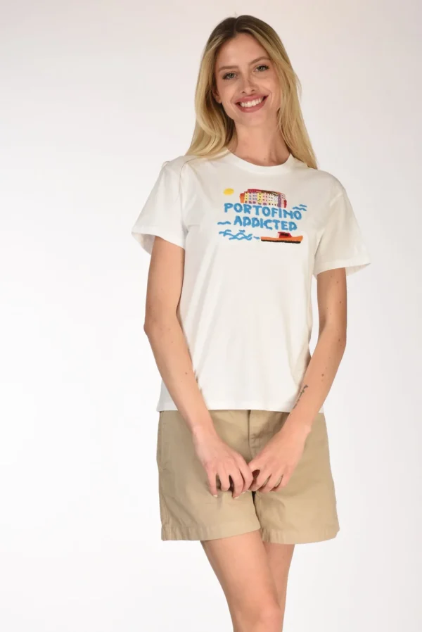 tshirt scritta bianco
