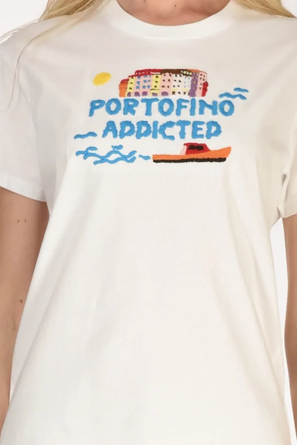 tshirt scritta bianco