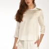 tshirt seta bianco latte