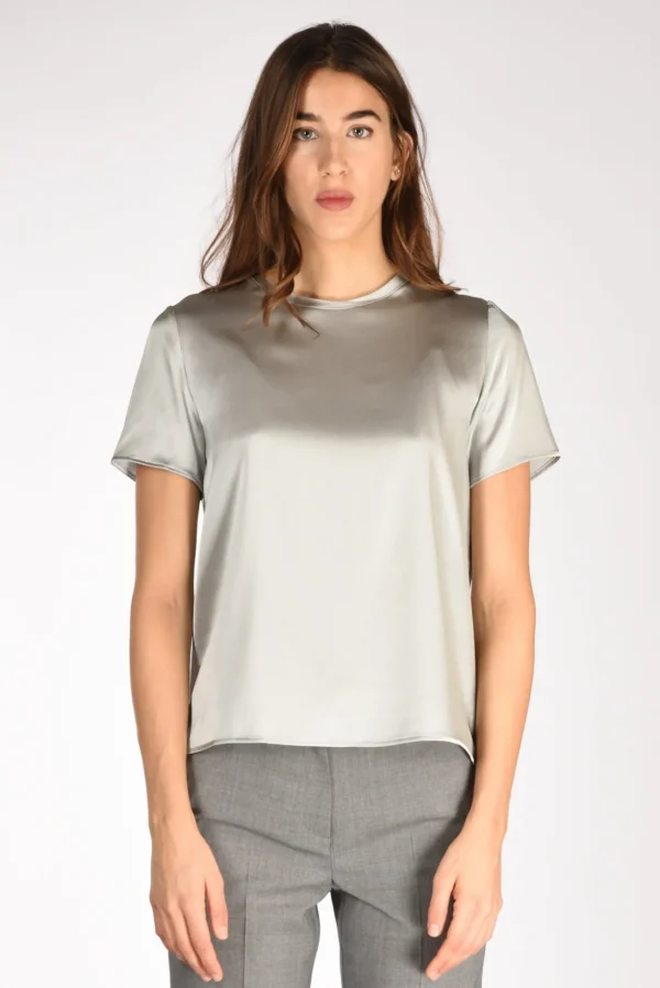 tshirt seta grigio perla