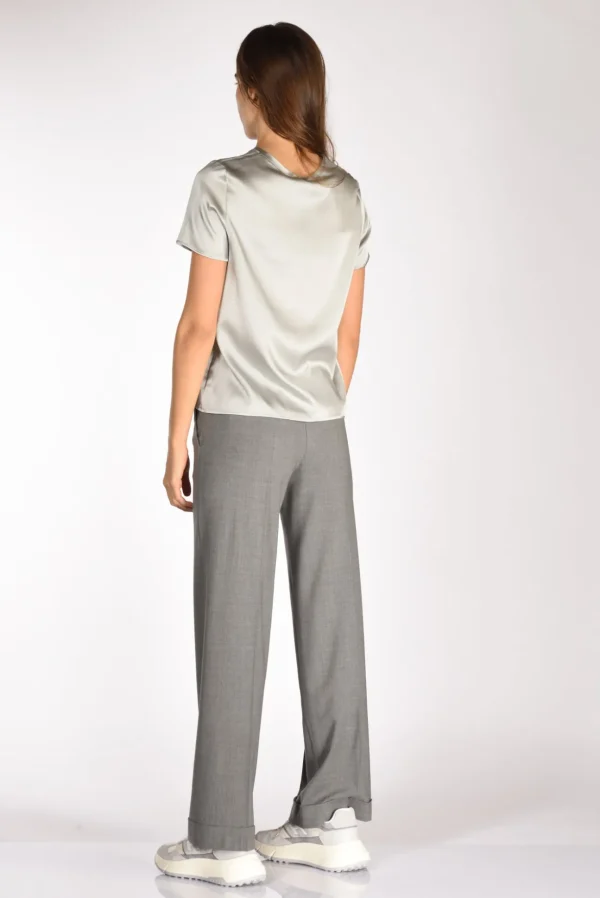 tshirt seta grigio perla