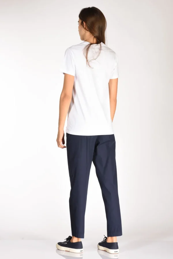 tshirt stampa bianco/arancio/azzurro