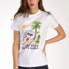 tshirt stampa bianco/multicolor